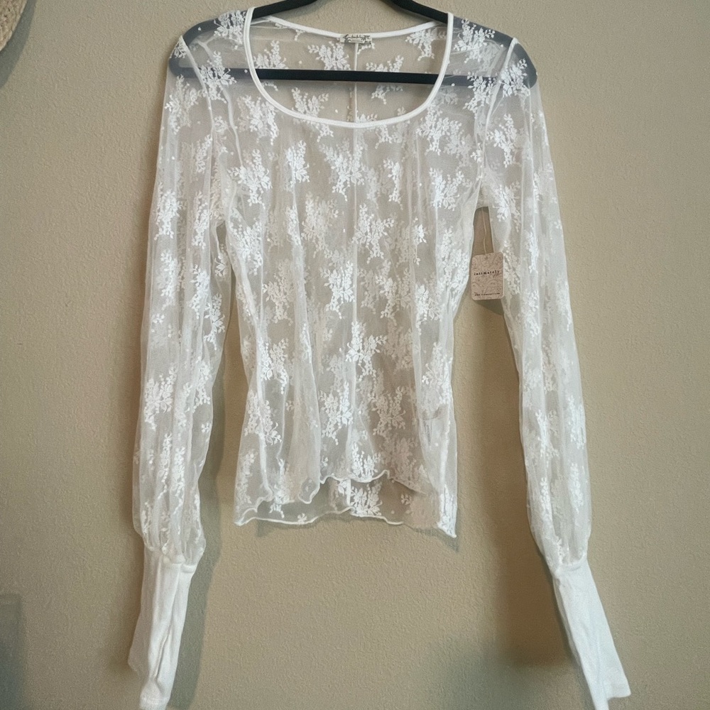 Free People white lace top NWT
